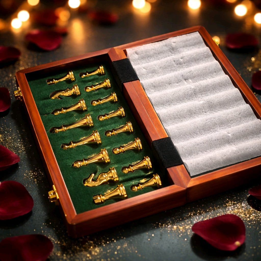 Ahşap Kutulu Premium Metal Satranç Takımı – Kadife İç Yüzeyli Lüks Oyun Seti & Hediye Ürünü