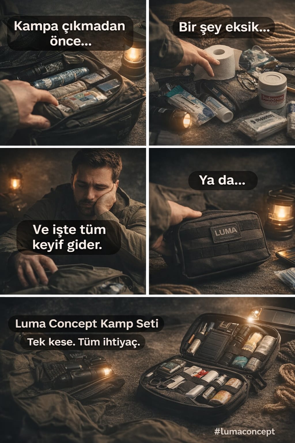 Luma Concept Kamp Seti – Kamp İçin İhtiyacın Olan Her Şey Tek Kese