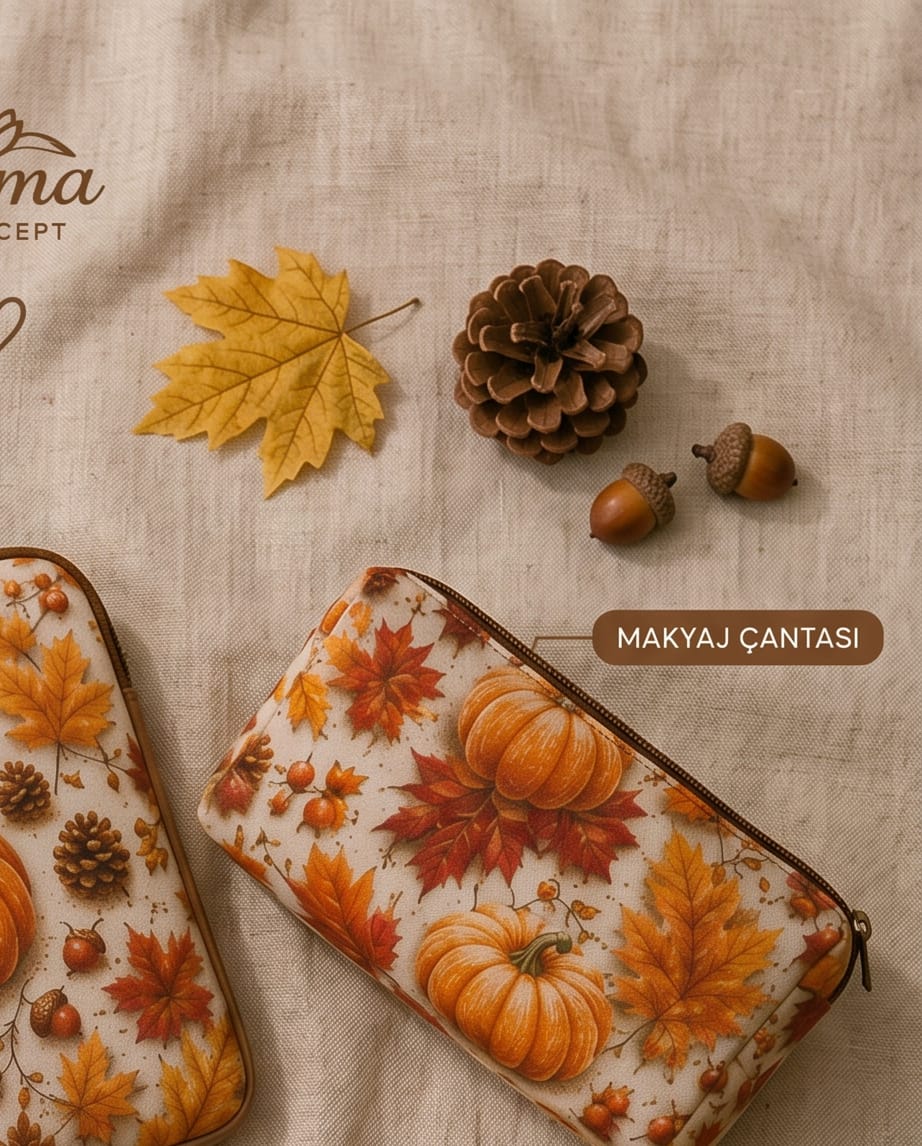 Sonbahar Serisi 4'lü Set – Tablet Çantası, Makyaj Çantası, Kalemlik & Pasaport Kılıfı